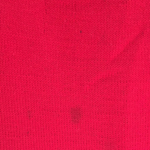 Girl's Handknit Red Wool Sweater - Picture 7 of 8